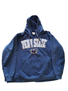 Vintage Penn State University Navy Blue Hoodie Sweatshirt XL Embroidered Logo